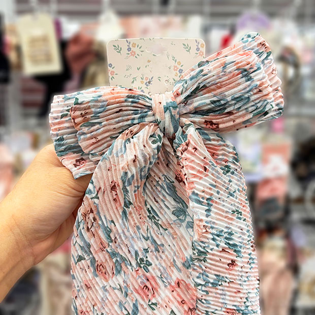 Spring floral printed hair bow found in a Ross store.