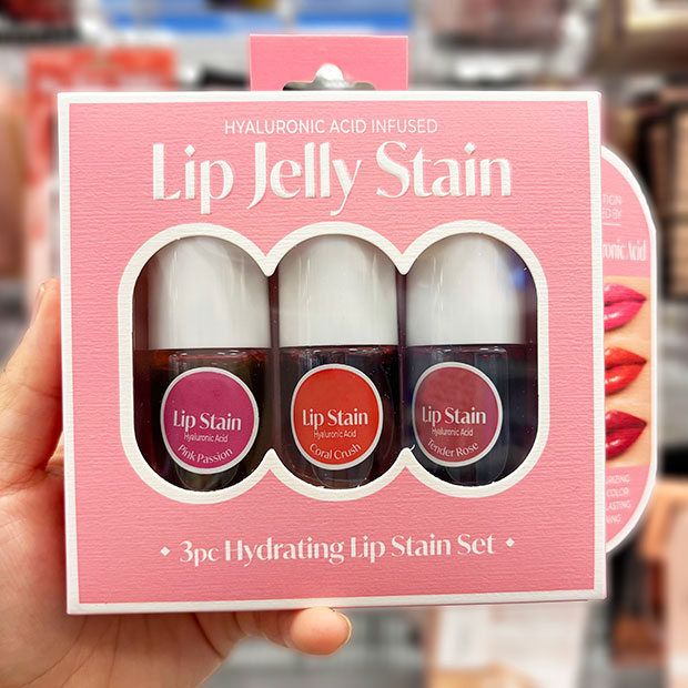 Three pack of fun lip stains in three colors of berry shades, at a great value found at a Ross Store.