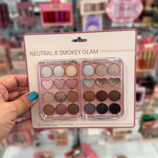 Neutral and smokey glam eyeshadow palettes found in store at Ross.