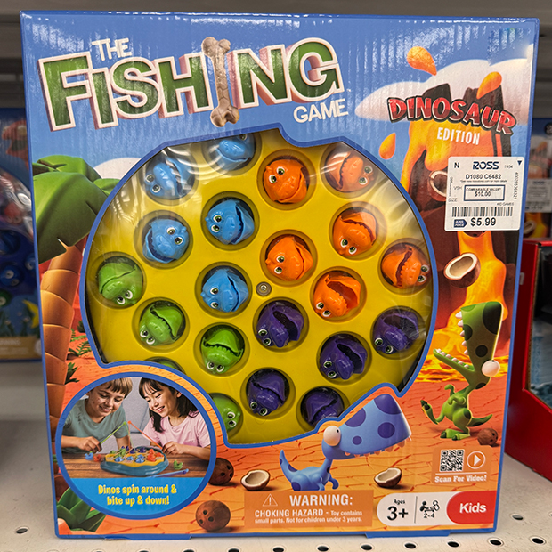 The Fishing game toy found in store at Ross.